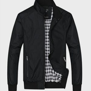 Solid color New 2017 Casual Jacket M-5XL 6XL Men Spring Autumn Outerwear Mandarin Collar Clothing
